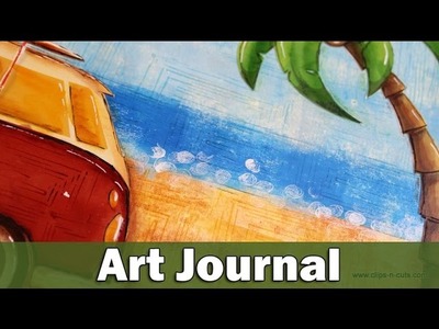 Art journal layout | hello summer