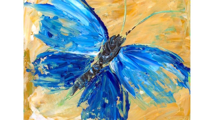 Beginner Acrylic Tutorial Abstract Butterfly Painting