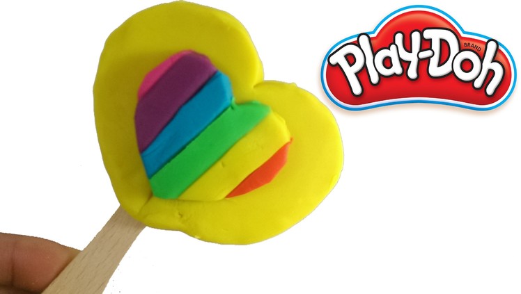 Colourful rainbow love heart candy ice cream toy easy to make tutorial, bunbum's channel
