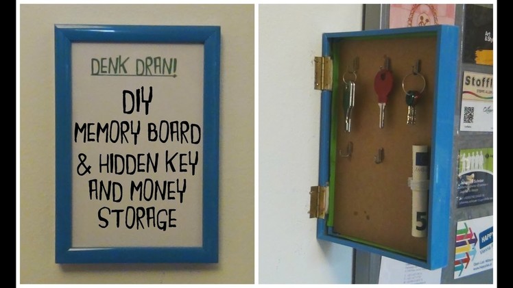 DIY memory board with hidden storage place