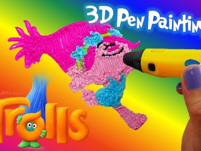 Dreamworks Trolls POPPY Coloring With 3D Pen - Trolls Coloring Pages for Kids | Evies Toy House