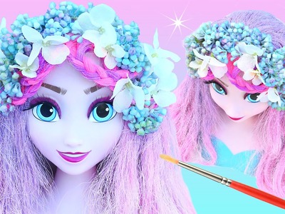 FROZEN ELSA LILAC PINK PASTEL HAIR MAKEOVER BOHO FLOWER Head Piece Princess Color How to Make