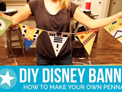 How to Make a DIY Pennant Banner with Disney Characters -- Includes FREE Printable Banners