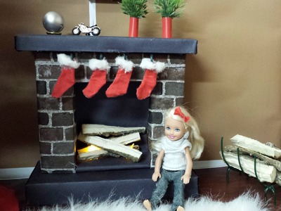 How to make a Fireplace for Barbie