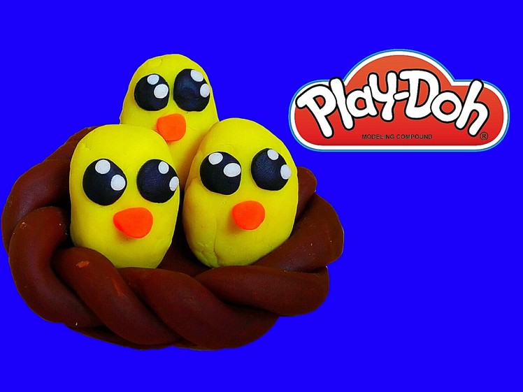 How to make Play Doh Birds and Nest | Como hacer nido de pajaros con Play Doh