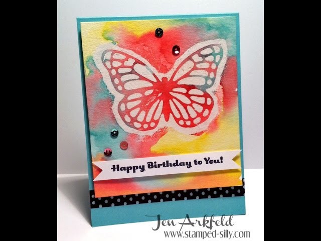 How to Watercolor Resist with Butterfly Thinlit