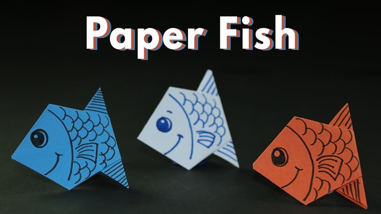 Kids Craft Ideas: Origami Paper Fishes for Kids, Simple and Easy Paper Crafts