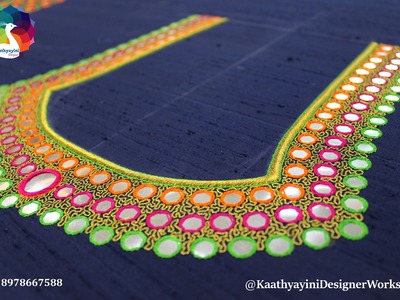 Making of Mirror Work Designer Blouse at "Kaathyayini"