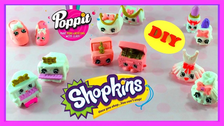 Poppit Series 1 Shopkins Activity Pack - Air Dry  - Create Your Own Shopkins