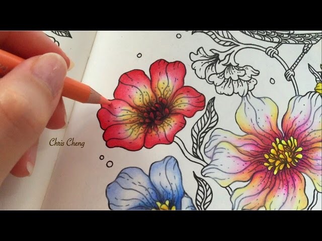 Spring Flower 4.5 : Daydreams Coloring Book | Coloring With Colored Pencils