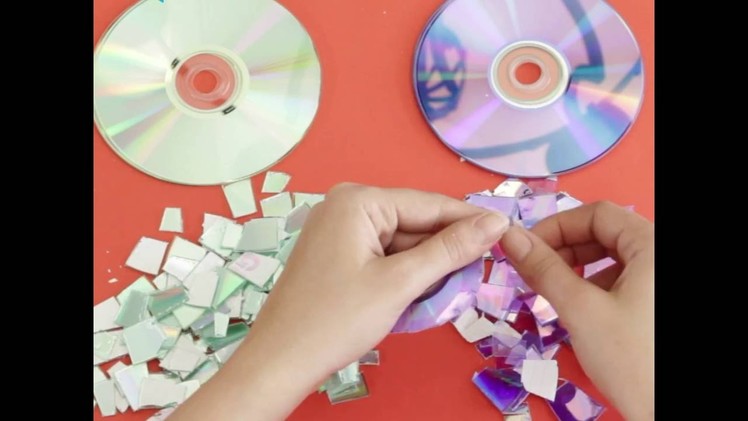 Turn Old CD's into a Glittering Address Sign
