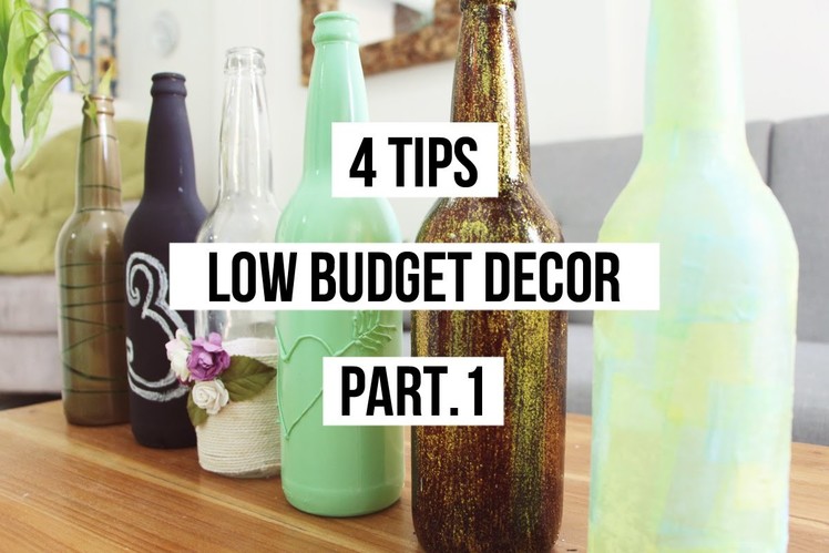 4TIPS LOW BUDGET DECOR (part.1) RECYCLED GLASS BOTTLES