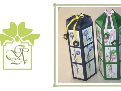 A5 Tall Hexagonal Milk Carton With Tim Holtz Distress Ink Embellishments (Gift Box Tutorial))