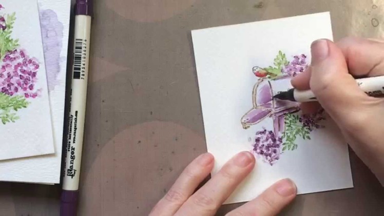 Art Impressions Watercolor Mini Stamp Set Tutorial