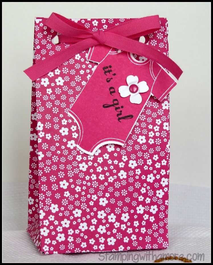 BABY GIFT BAG. Stampin'Up Gift Bag Punch Board