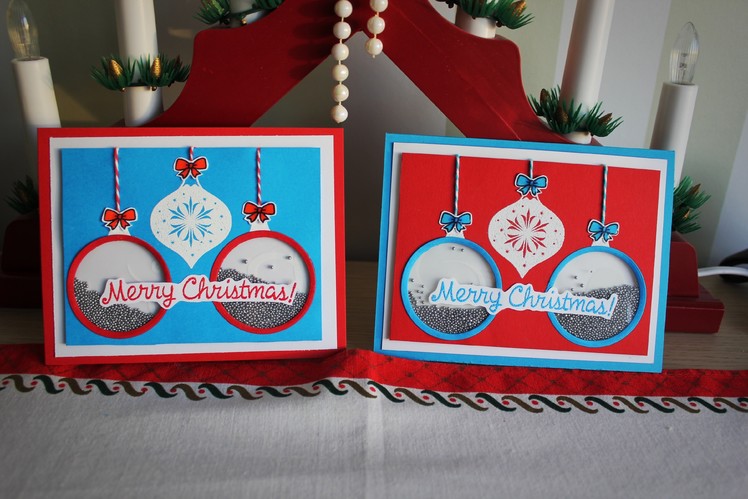 Christmas card series 2015 *day 6* - baubles shaker card