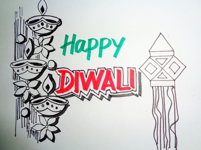 Diwali Speacial - How To Draw Lanterns And Diyaas