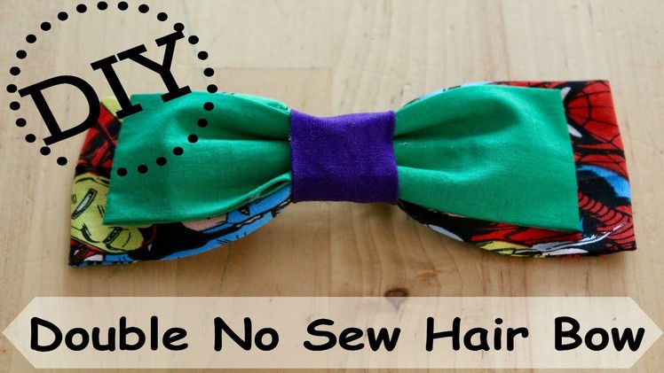 DIY No Sew Double Bow | How to make a Double No Sew Hair Bow