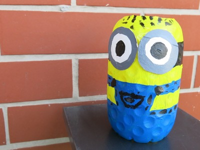 DIY Plastic Bottle Minion. How to Make a Minion from Recycled. Fun Crafts for Kids.