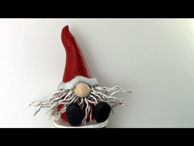 Easy-to-Make Santa with Paper Mache