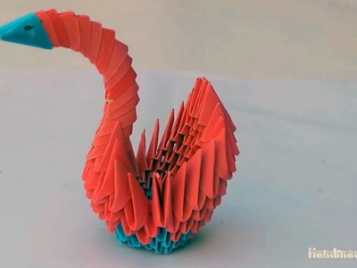 How to make a 3D Paper Swan Easy Tutorial