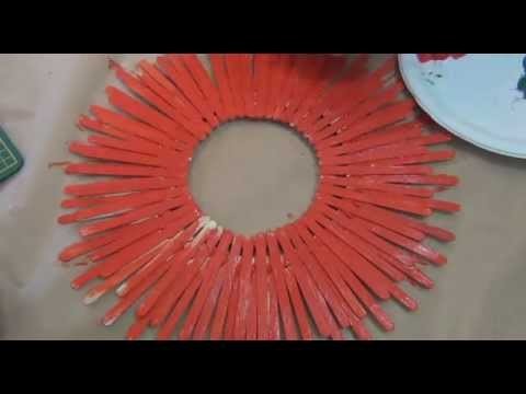 How to make a paddle pop stick Christmas wreath