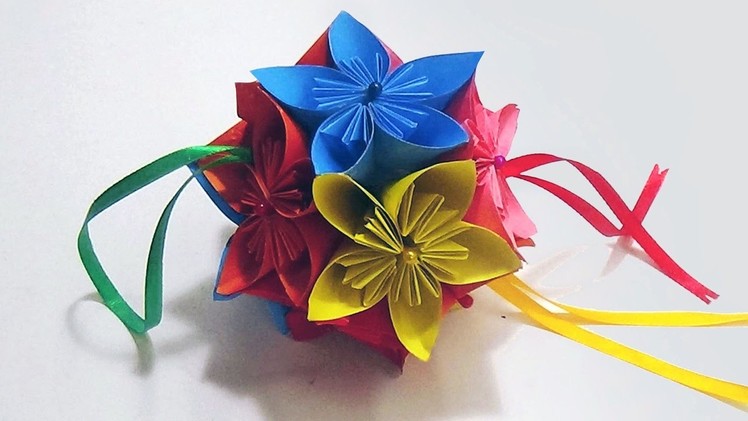 How To Make An Origami Kusudama Flower Ball | Easy And Simple Steps |