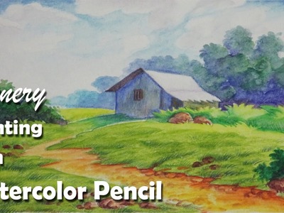 How to Paint A Scenery with Watercolor Pencil | Step by step | Episode-2
