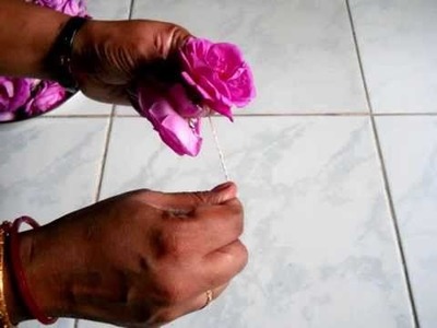 How to string roses Indian method | Diwali garland | Varalakshmi Vratham decoration | Sudha Balaji