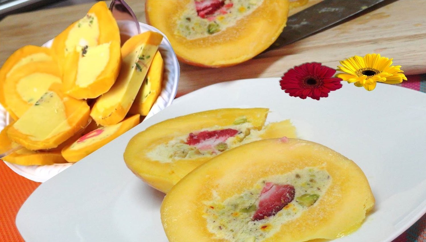 Stuffed mango kulfi