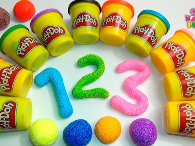 Learn To Count with Play-doh Numbers 11 to 20 | Learn To Count with Squishy Glitter Foam 1-10