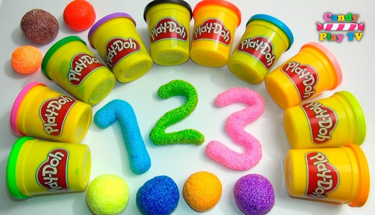 Learn To Count with Play-doh Numbers 11 to 20 | Learn To Count with Squishy Glitter Foam 1-10