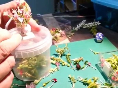 Miniature flower arrangements