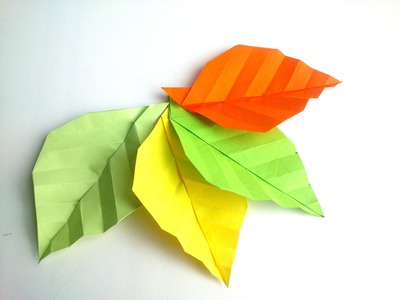 Origami Tutorial - How To Make An Origami Leaf