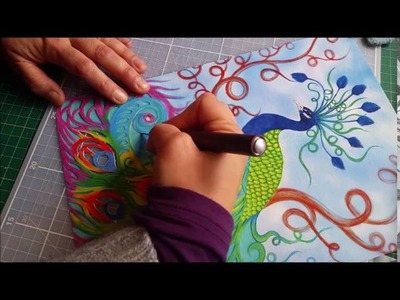 Paper cutting peacock design