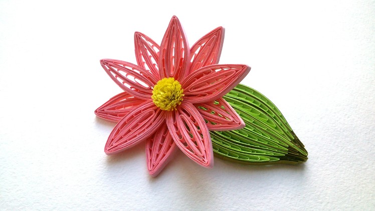 Quilling Flowers Tutorial: Quilling flower and  Leaf wiht  a comb tutorial. Creative Paper.