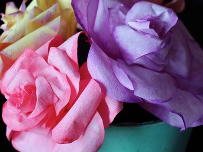 Realistic DIY Coffee Filter Roses + free template
