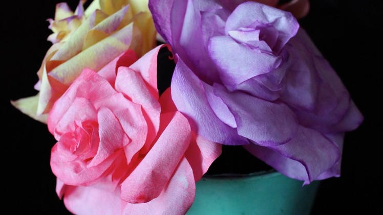 Realistic DIY Coffee Filter Roses + free template