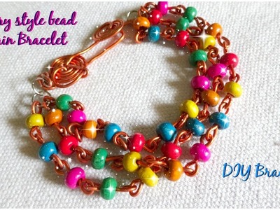 Rosary style bead chain bracelet | DIY Bracelet | part - 3