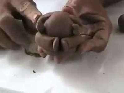 Simple way of making clay Ganesh idol