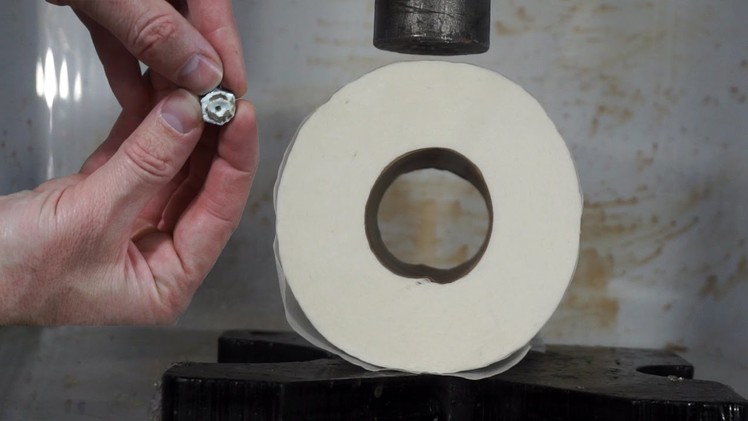 Toilet Paper Turned To Solid Stone In Hydraulic Press With Fan Suggestions