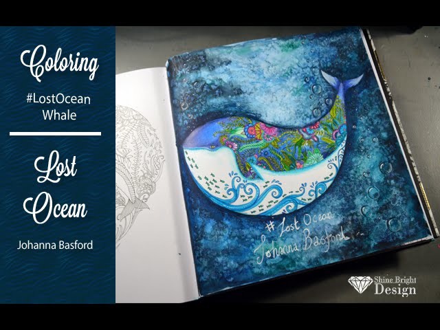 {Adult Coloring} Johanna Basford: Lost ocean;Whale (Competition entry) Lyra aqua duo markers