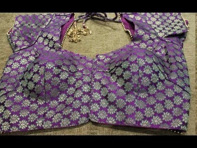 Brocade and Sequinned Saree Blouse