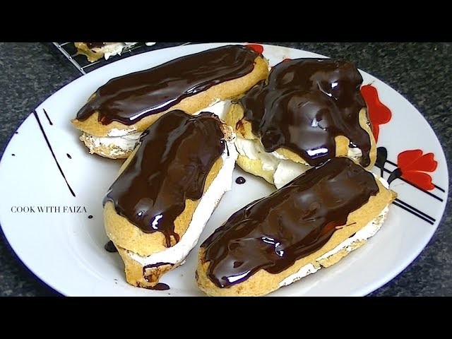 CREAM PUFF OR CHOCOLATE ECLAIRS *COOK WITH FAIZA*