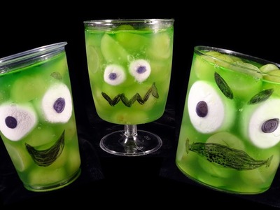 Easy Fruit.Jello Halloween Monster Cups- with yoyomax12