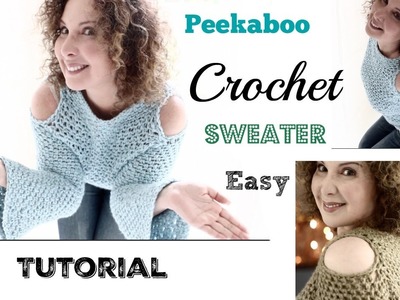 Easy Peekaboo Crochet Sweater Tutorial