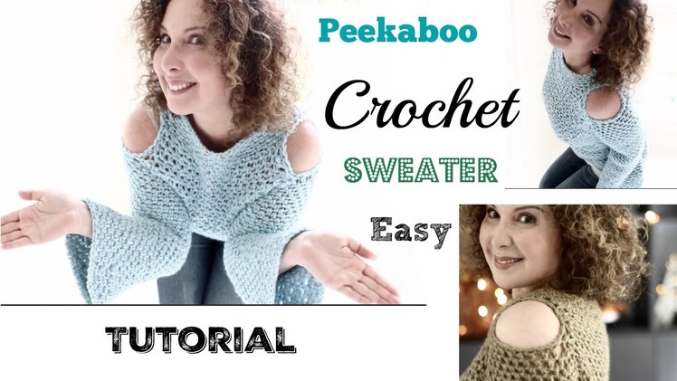 Easy Peekaboo Crochet Sweater Tutorial