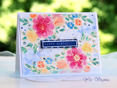 Faux No Line Watercoloring-One Stamp, Three Cards