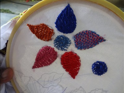 Hand Embroidery Flower Designs by Amma Arts