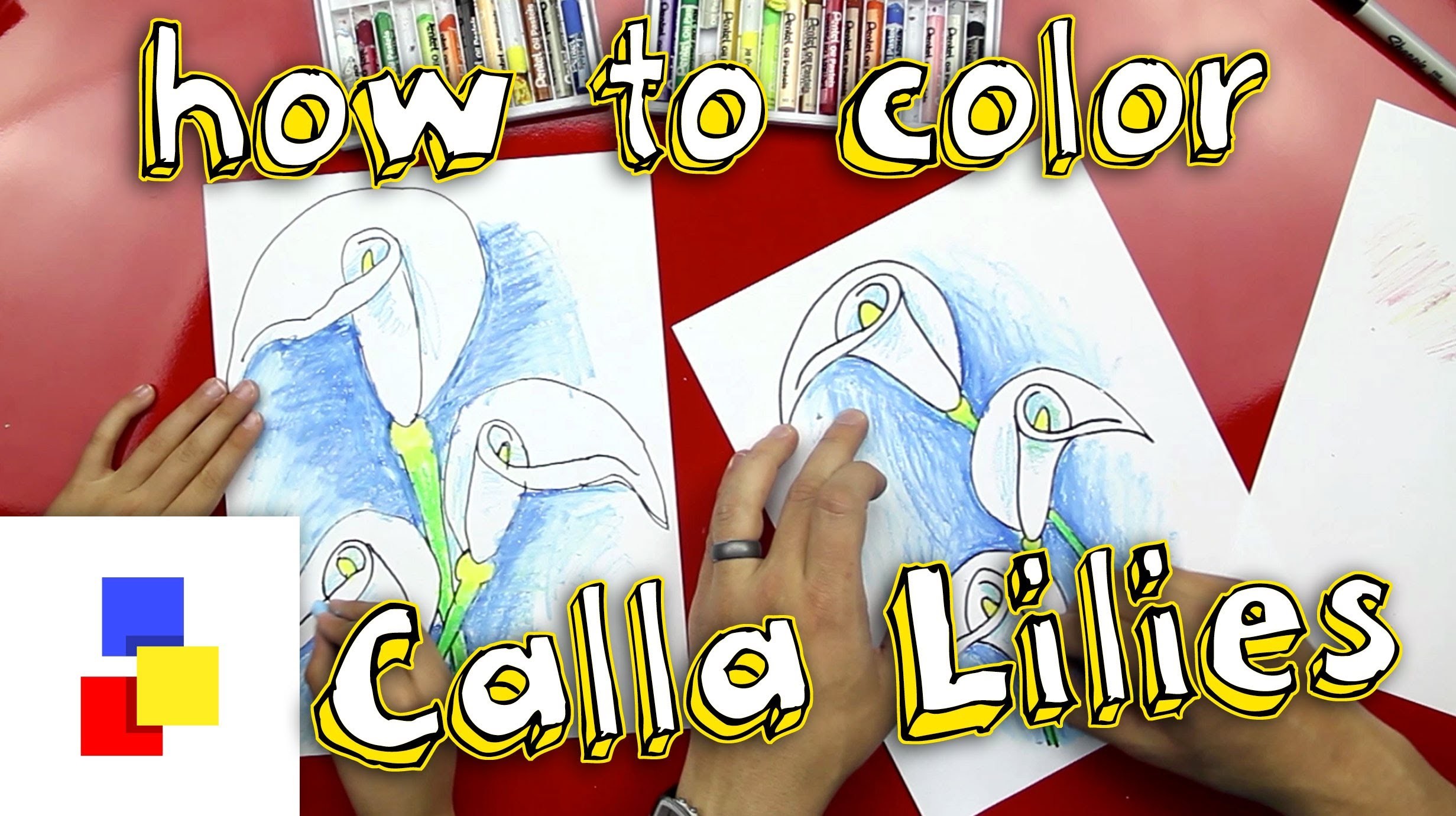 How To Color Calla Lilies With Oil Pastels